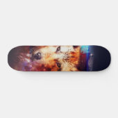 Wolf abstrakte Malerei Skateboard (Horizontal)
