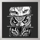 Wolf Adler Tiger Dreifaltigkeit Poster (Vorne)