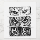 Wolf Adler Tiger Trinität Weinetikett (Einzelnes Label)