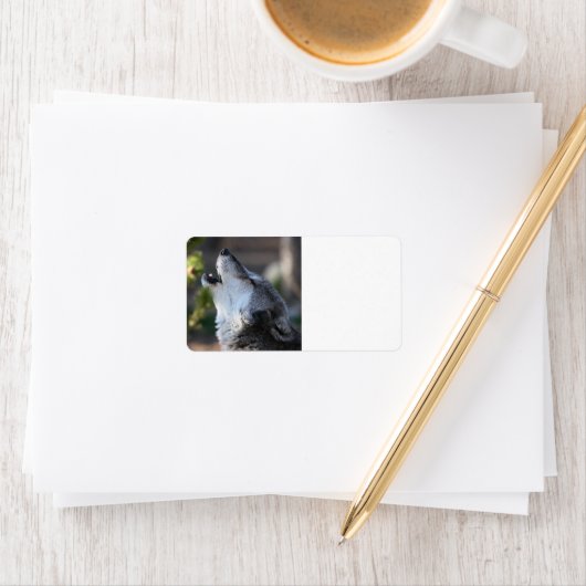 Wolf Adressaufkleber (Insitu)