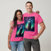 Wolf Alaska Northern Light Aurora Borealis T-Shirt (Unisex)