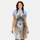 Wolf All-over Print-Schürze Schürze (Getragen)