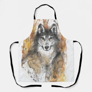 Wolf All-over Print-Schürze Schürze