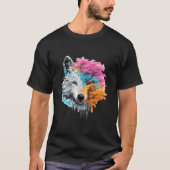 Wolf Alpha Animal World Predator Wild Nature Art T-Shirt (Vorderseite)
