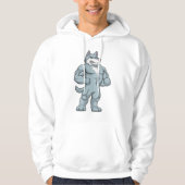 Wolf als Bodybuilder Extrem Hoodie (Vorderseite)