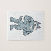 Wolf als Bodybuilder Extrem Puzzle (Horizontal)
