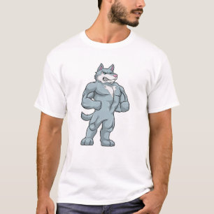 Wolf als Bodybuilder Extrem T-Shirt