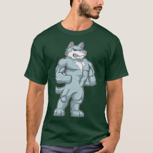 Wolf als Bodybuilder Extrem T-Shirt
