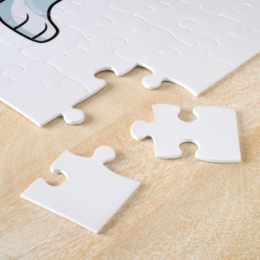 Wolf als Bodybuilder mit großen Oberarmen Puzzle (Seite)