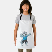 Wolf als Bodybuilder mit großen Oberarmen Schürze (Insitu)