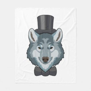 Wolf als Bräutigam mit Bogen Fleecedecke