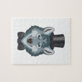 Wolf als Bräutigam mit Bogen Puzzle (Horizontal)