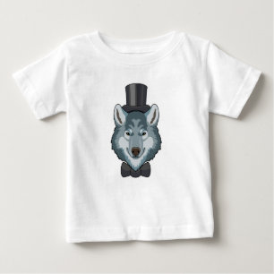 Wolf als Groom mit Bow Baby T-shirt