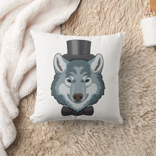 Wolf als Groom mit Bow Kissen (Decke)