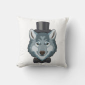 Wolf als Groom mit Bow Kissen (Vorderseite)
