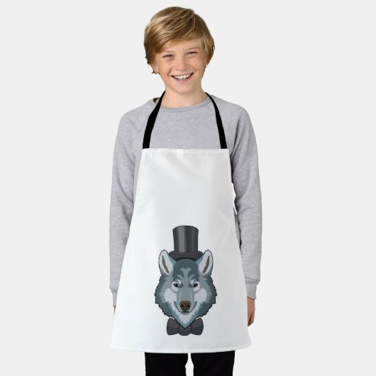 Wolf als Groom mit Bow Schürze (Getragen)