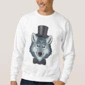 Wolf als Groom mit Bow Sweatshirt (Vorderseite)