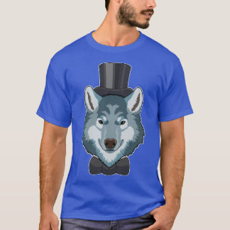 Wolf als Groom mit Bow T-Shirt