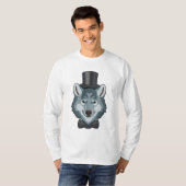 Wolf als Groom mit Bow T-Shirt (Vorne ganz)