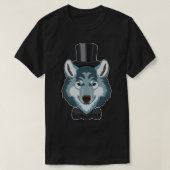 Wolf als Groom mit Bow T-Shirt (Design vorne)