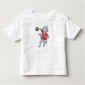 Wolf als Handballspieler mit Handball Kleinkind T-shirt (Vorderseite)