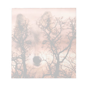 Wolf am Himmel Notizblock