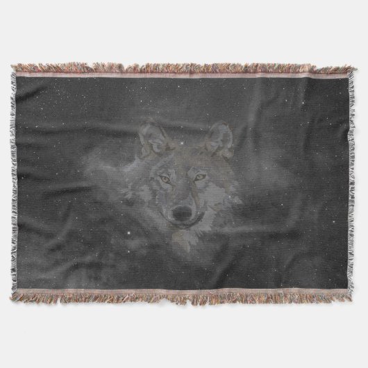 Wolf am Nachthimmel Decke (Vorderseite)