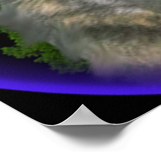 Wolf am Nachtposter Poster (Ecke)