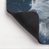 Wolf am Sternenhimmel Mousepad (Ecke)