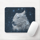 Wolf am Sternenhimmel Mousepad (Mit Mouse)