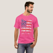 Wolf American Flag Usa 4. Juli T-Shirt (Vorne ganz)