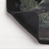 Wolf an der Nachtkunst Mousepad (Ecke)