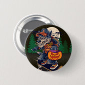 WOLF AN HALLOWEEN-KNOPF BUTTON (Vorne & Hinten)