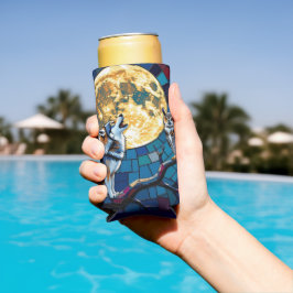  Wolf and Owl Mosaic Art Selters Dosenkühler