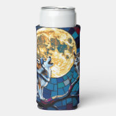 Wolf and Owl Mosaic Art Selters Dosenkühler (Seltzer Vorderseite)