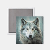 Wolf Animal Art Decor Paint Mosaic Magnet (Vorderseite/Rückseite)
