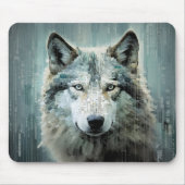 Wolf Animal Art Decor Paint Mosaic Mousepad (Vorne)