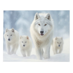 Wolf Animal Family Wandering Nature Out Notizblock