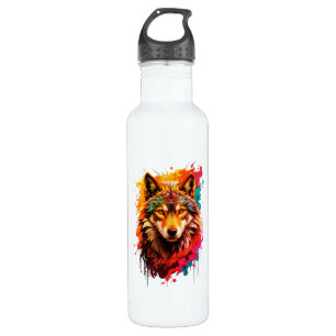 Wolf Animal Logo Design-87694 Edelstahlflasche
