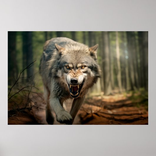 Wolf Animal Nature Majestic Wilderness Poster (Vorne)