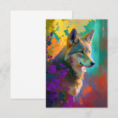 Wolf Animal Portrait Painting Wildlife Outdoor Dankeskarte (Vorne/Hinten)
