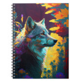 Wolf Animal Portrait Painting Wildlife Outdoor Notizblock (Vorderseite)