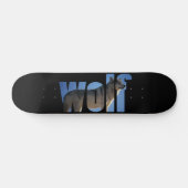 Wolf Animal Simple Modern Blue Sky Fotograf Skateboard (Horizontal)
