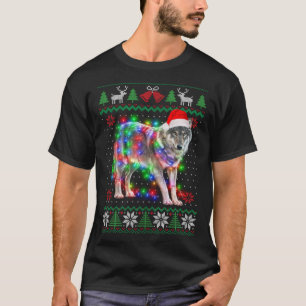Wolf Animal Ugly Sweater Christmas Puppy Animal T-Shirt