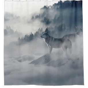 Wolf Animal Wildlife Art Duschvorhang
