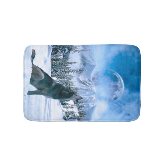 Wolf-Anruf Badematte (Vorderseite)