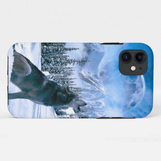 Wolf-Anruf Case-Mate iPhone Hülle (Rückseite (Horizontal))