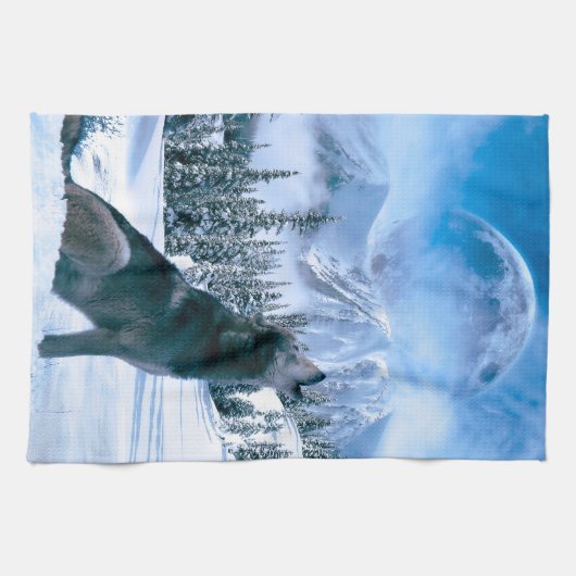 Wolf-Anruf Küchentuch (Horizontal)