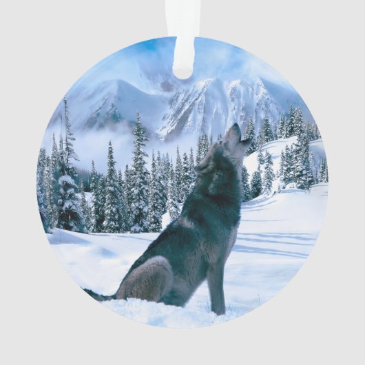 Wolf-Anruf Ornament (Rückseite)