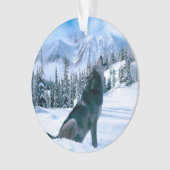 Wolf-Anruf Ornament (Vorderseite)